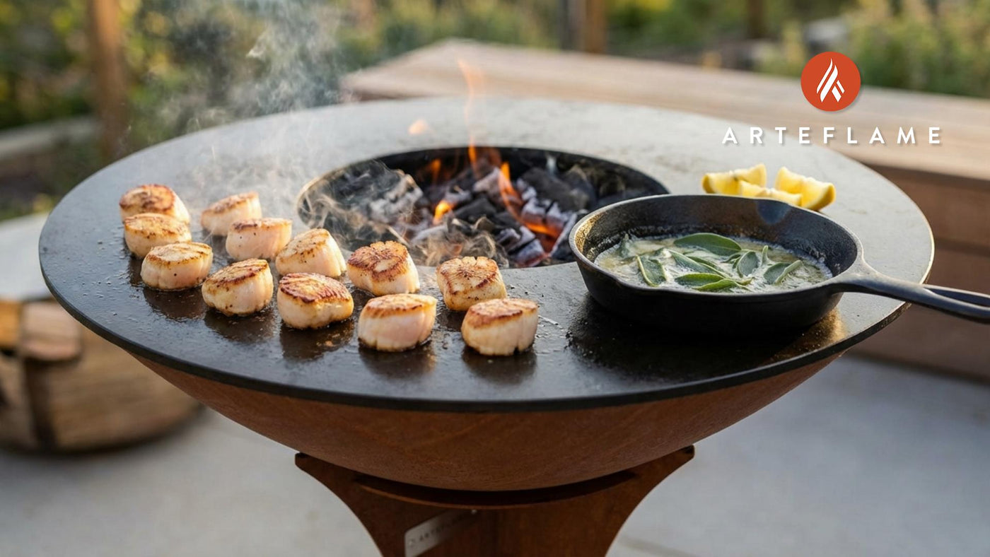 Grilled Scallops with Sage Butter on the Arteflame