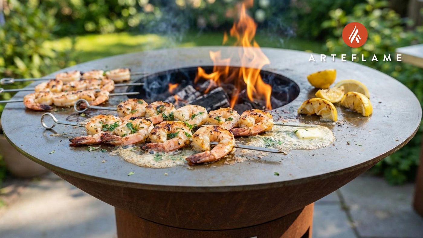 Sizzling New Jersey Grilled Shrimp Skewers on the Arteflame