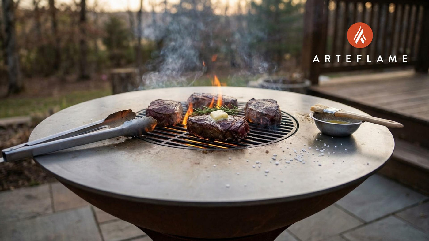 Smoked Ohio-Style Venison Steaks on the Arteflame Grill