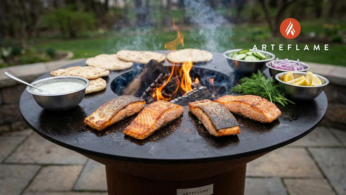 Smoky Grilled Salmon on Norwegian Flatbread: An Arteflame Feast