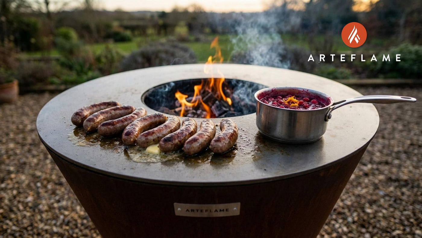 Smoky Norwegian Venison Sausages with Rustic Cranberry Relish