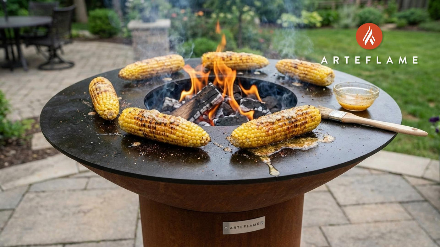 Smoky Grilled Arkansas Sweet Corn with Spicy Garlic Butter