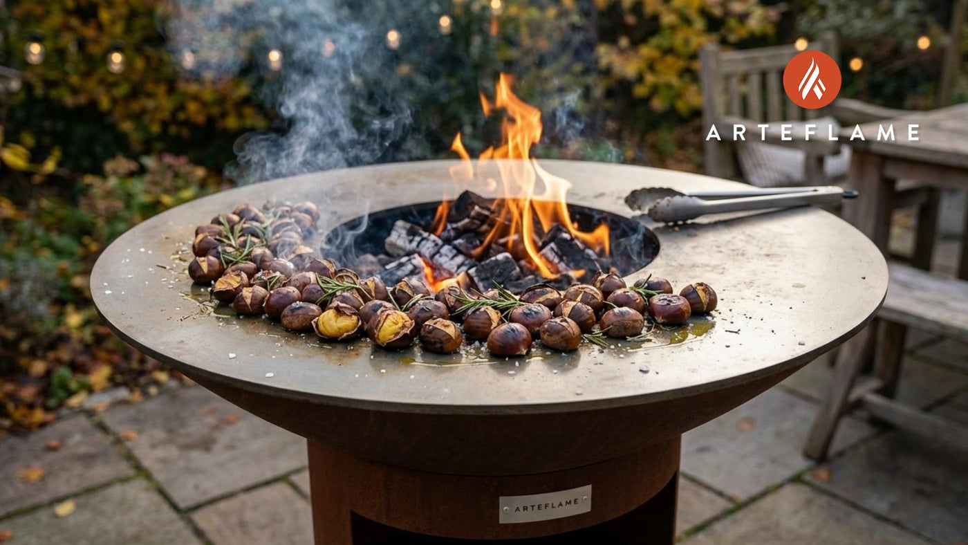 Smoky Italian Grilled Chestnuts with Rosemary & Sea Salt