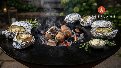 Swiss Herb Charcoal Baked Potatoes on the Arteflame Grill