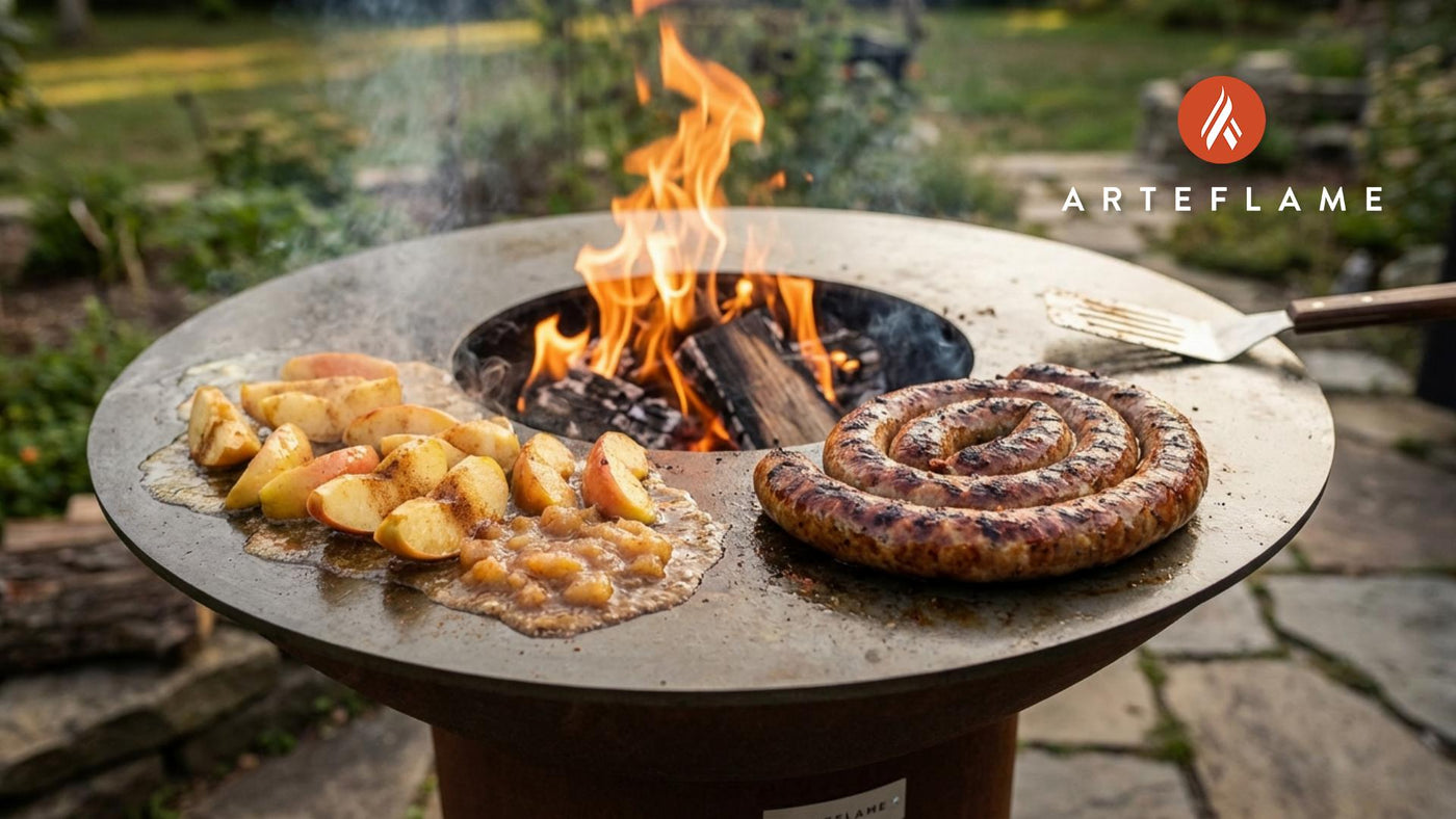 Grilled Ohio Amish Sausage with Warm Spiced Applesauce