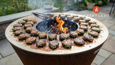 Crispy Korean Grilled Perilla Wrapped Rice Balls for the Arteflame