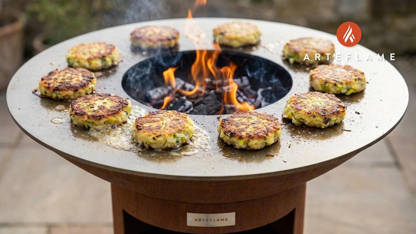 Crispy Grilled Welsh Leek & Potato Cakes Recipe | Arteflame Grills