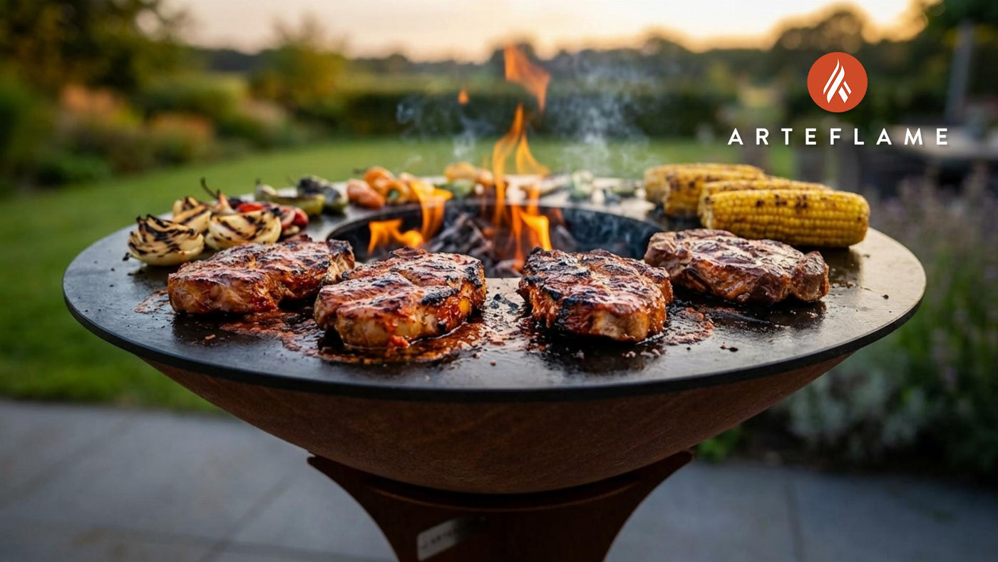 Arteflame Pork Steaks with Spicy Monroe County Vinegar Dip