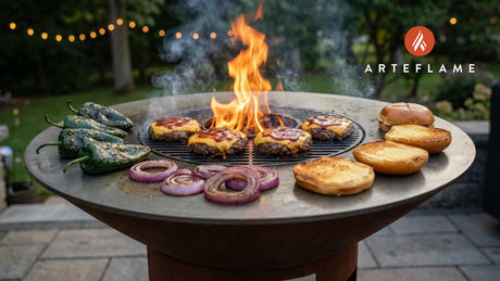 Smoky Texas Cheeseburgers with Roasted Poblano Peppers