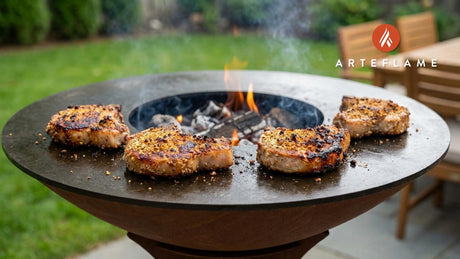 West Virginia Fire-Seared Black Walnut Pork Chops on the Arteflame Grill