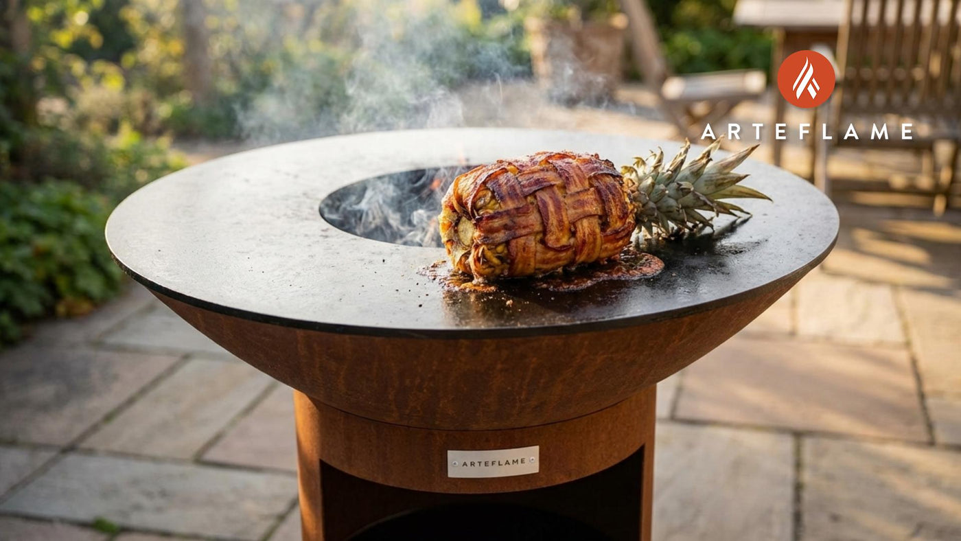 Grilled Pineapple Wrapped in a Crispy Bacon Lattice