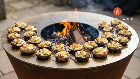 Grilled Irish Dubliner Cheese Stuffed Mushrooms Recipe