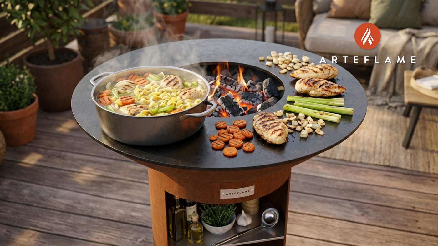 Ultimate Grilled Chicken Noodle Soup on the Arteflame Grill
