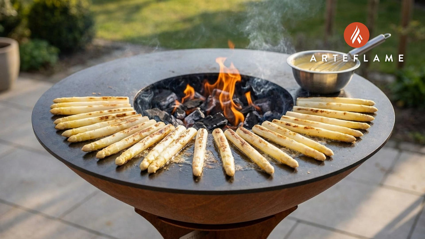 Grilled German White Asparagus with Velvet Hollandaise