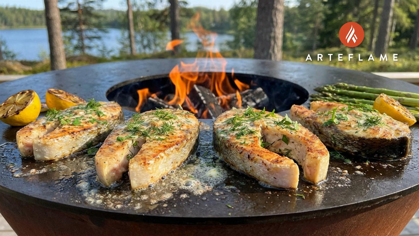 Perfectly Grilled Alaska Pike Steaks with Garlic Herb Butter