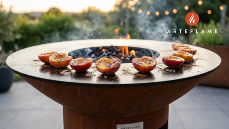 Smoky Grilled Washington Peaches with Honey & Cinnamon Glaze