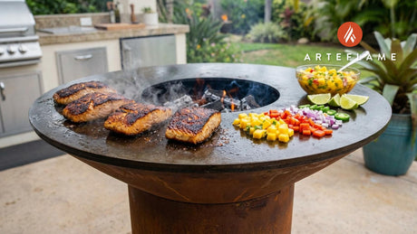 Hawaiian Lava Rock Grilled Opah with Tropical Mango Salsa