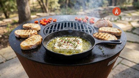 Authentic Albanian Grilled Feta with Herbs | Arteflame Recipes