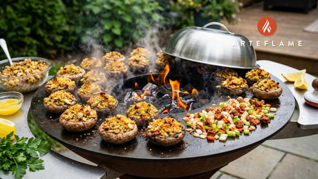 Rhode Island Style Grilled Quahog Stuffed Mushrooms
