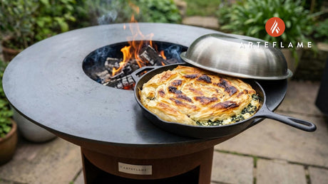 Authentic Albanian Byrek Recipe: Crispy Spinach & Feta Pie on the Arteflame Grill