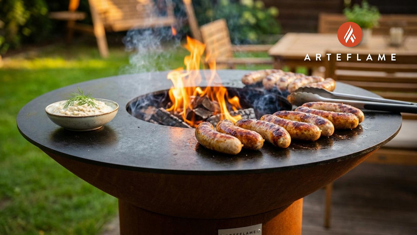 Authentic Grilled Polish White Sausage with Creamy Horseradish Sauce