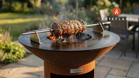 Rotisserie Beef Tenderloin with Garlic-Herb Crust on the Arteflame
