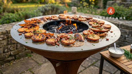 California Grilled Sweet Potatoes with Maple Bacon Glaze