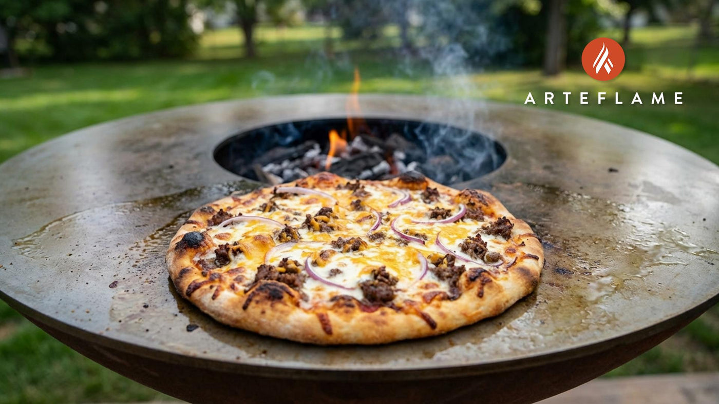Fire-Grilled North Dakota Bison & Cheddar Pizza Recipe