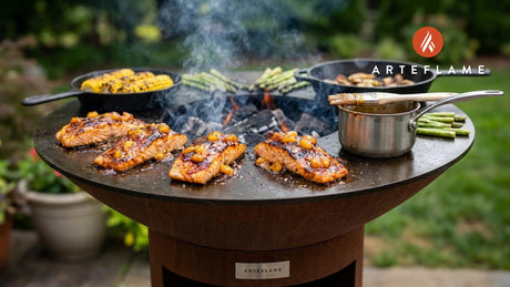Sweet & Savory Georgia Peach Glazed Salmon on the Arteflame Grill