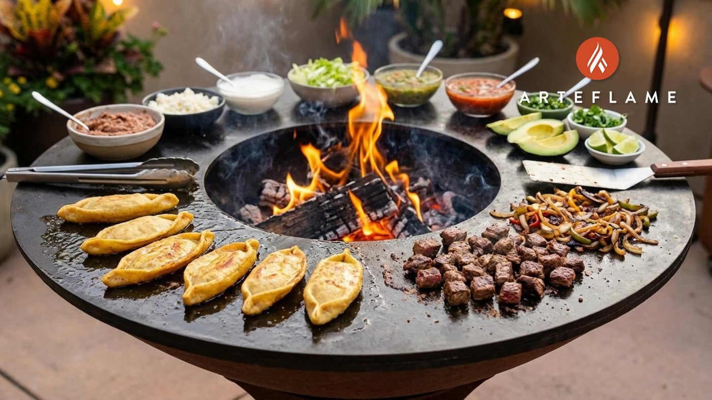 Authentic Mexican Sopes with Grilled Steak on the Arteflame