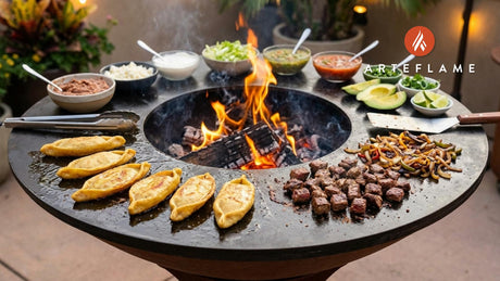 Authentic Mexican Sopes with Grilled Steak on the Arteflame