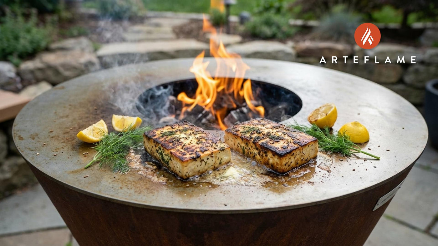 Swedish Fire-Grilled Tofu with Nordic Spice: A Wood-Fired Vegetarian Feast