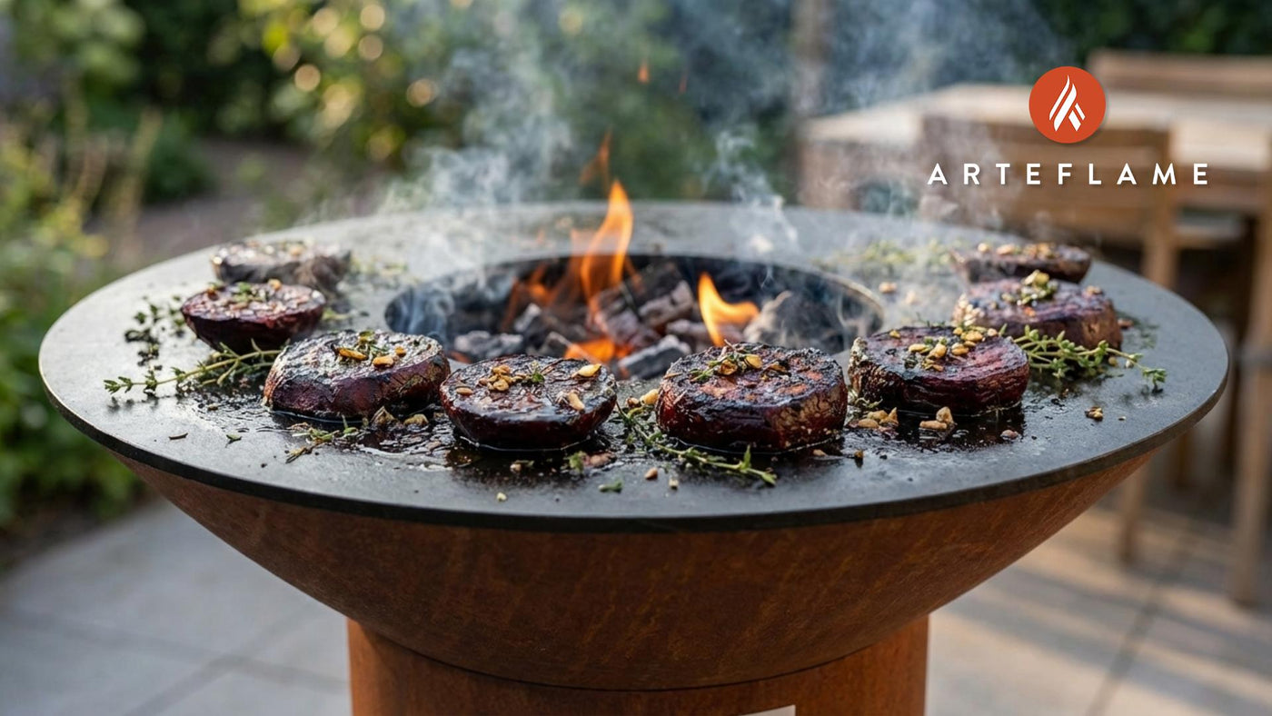 Smoky Grilled Red Beet Steaks with Balsamic & Thyme Glaze