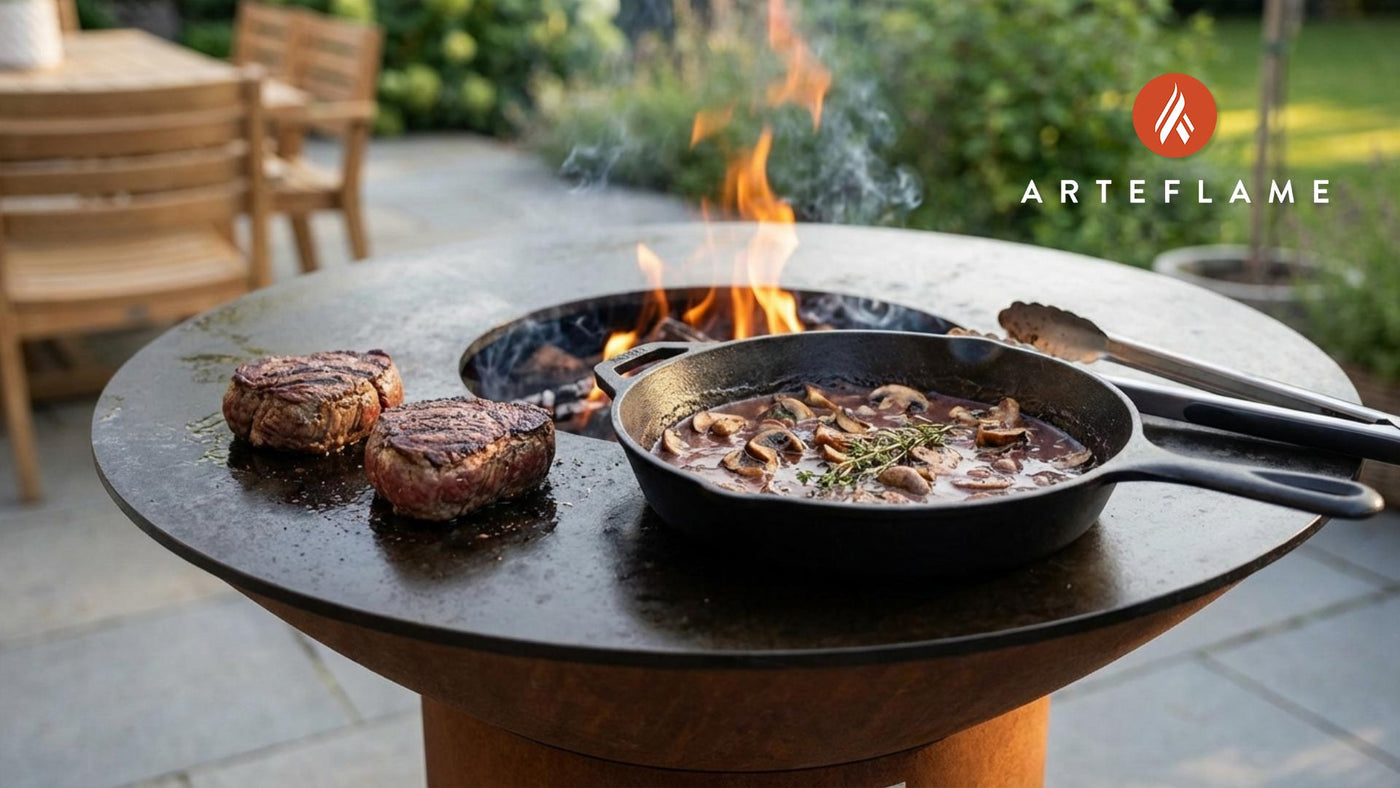 Grilled Filet Mignon with Rich Red Wine Mushroom Sauce