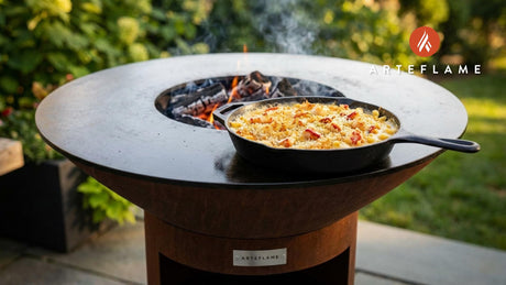 Smoky Rhode Island Grilled Lobster Mac and Cheese on the Arteflame