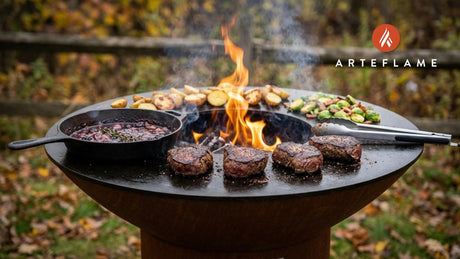 British Seared Venison Steaks with Blackberry Sauce on the Arteflame Grill