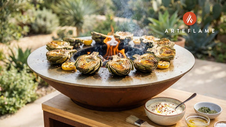 Smoky California Grilled Artichokes with Creamy Lemon Garlic Dip