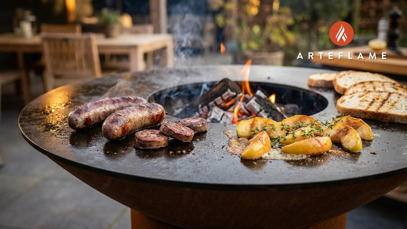 Savory Grilled Belgian Black Pudding with Caramelized Apples