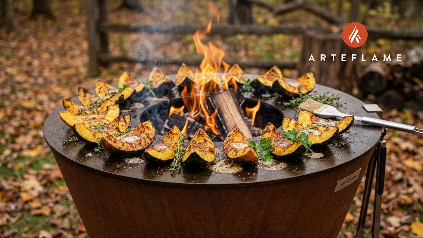 Smoky Maple-Glazed Grilled Acorn Squash Recipe for the Arteflame
