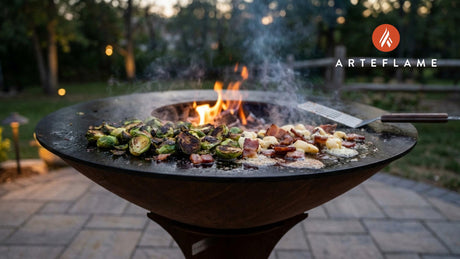 Charred Wisconsin Brussels Sprouts with Bacon & Cheese Curds