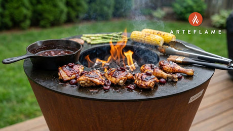 Smoky Michigan Cherry Bourbon BBQ Chicken on the Arteflame Grill