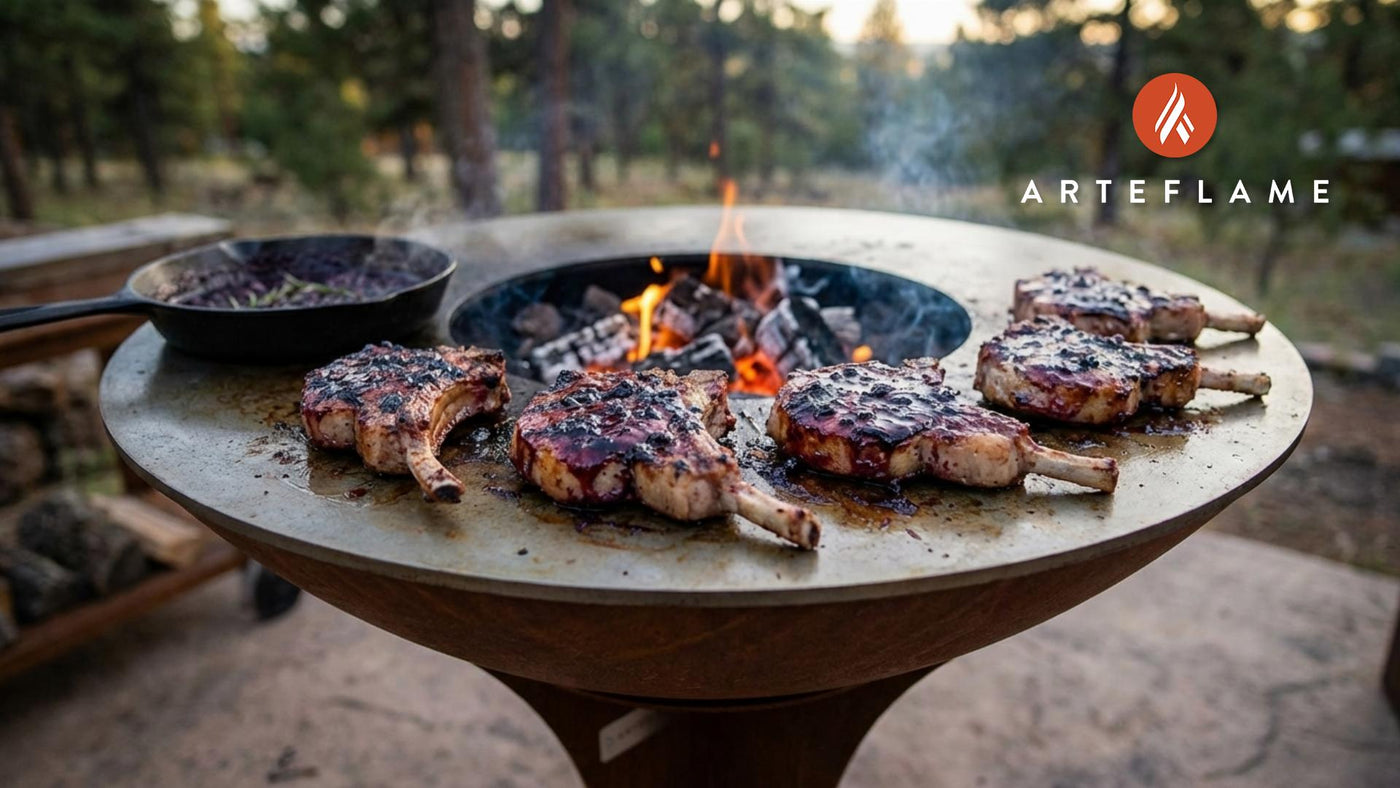 Grilled Pork Chops with Savory Idaho Huckleberry Glaze
