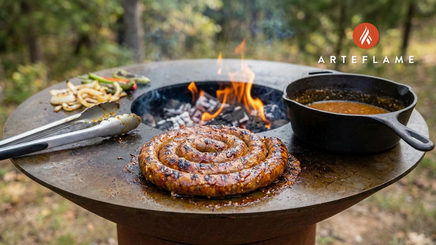Oklahoma-Style Grilled Deer Sausage with Tangy Mustard Glaze