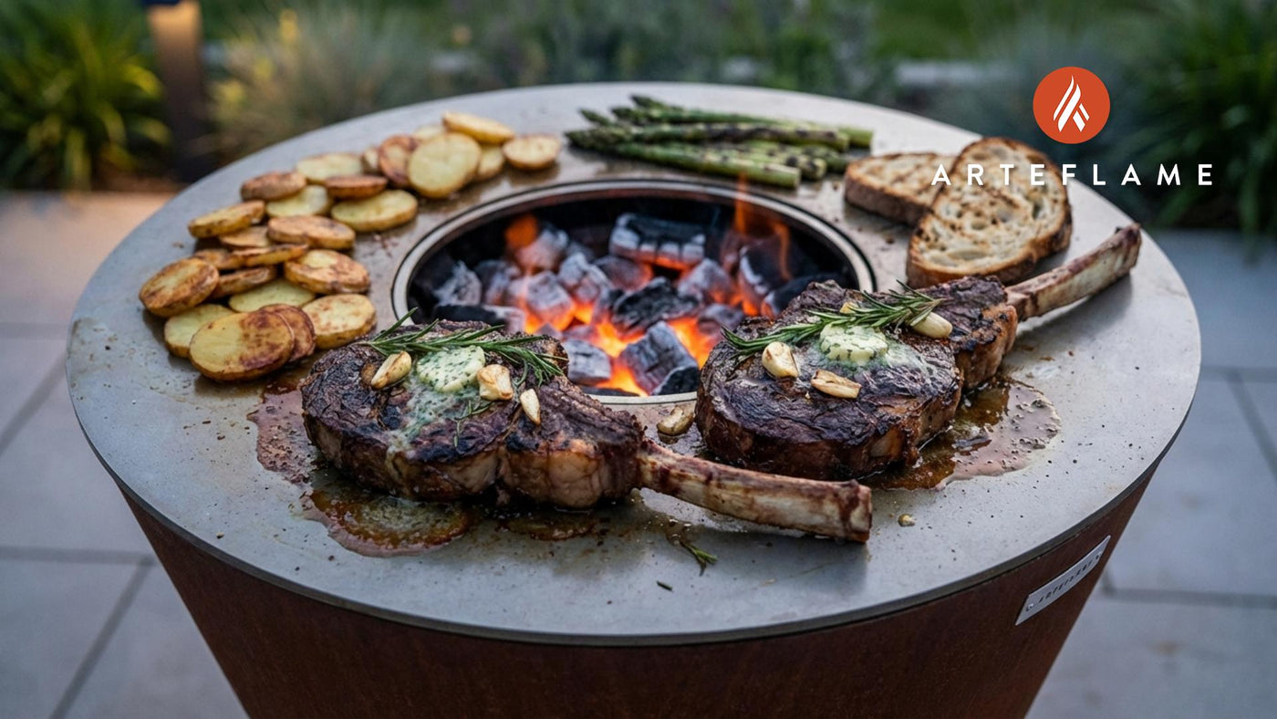 South Dakota Fire-Roasted Tomahawk Steak on the Arteflame