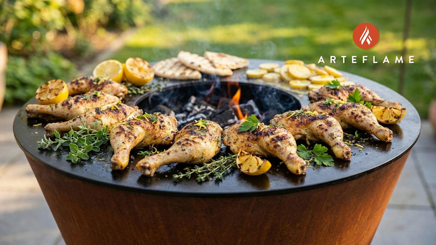 Authentic Greek Grilled Chicken Legs with Lemon and Oregano