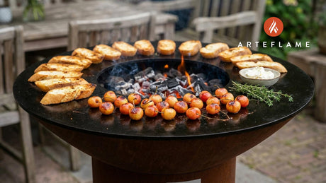 Grilled Washington Rainier Cherries with Goat Cheese & Balsamic Glaze