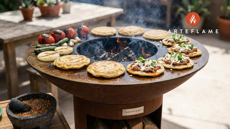 Authentic Mexican Pellizcadas with Charred Salsa Roja on the Arteflame Grill