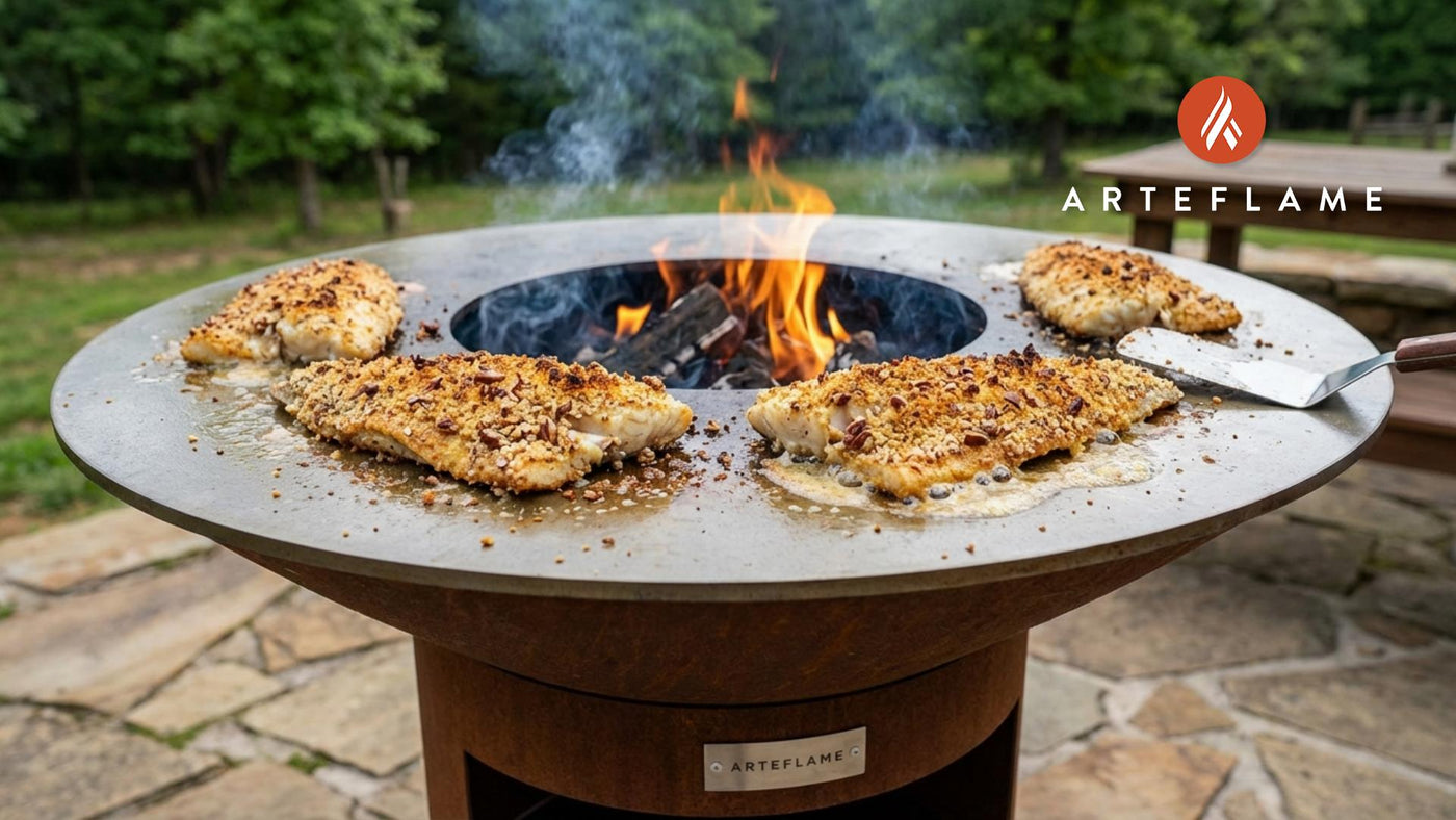 West Virginia Pecan Crusted Catfish on the Arteflame Grill