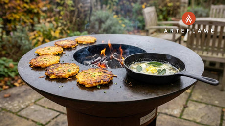 Grilled Squash Pancakes with Sage Butter