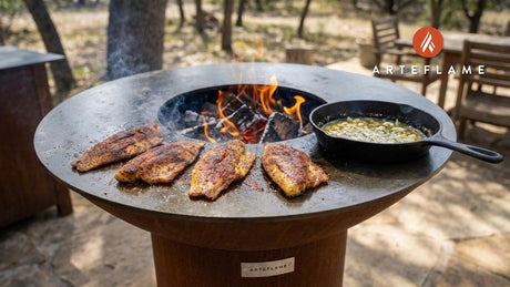 Grilled Nebraska Catfish with Lemon Butter Sauce